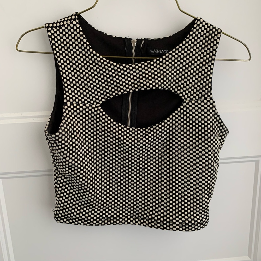 ✨2 for 15$✨Vintage look checkered crop top